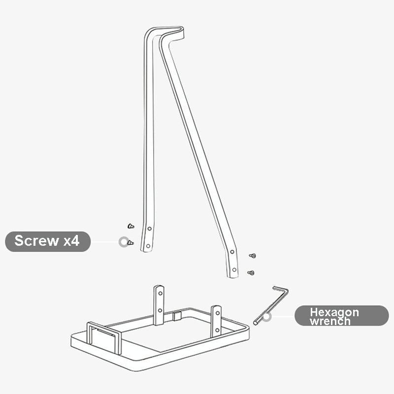 Space Saving Floor Storage Bracket For Dyson Vacuum Cleaners Universal Type White