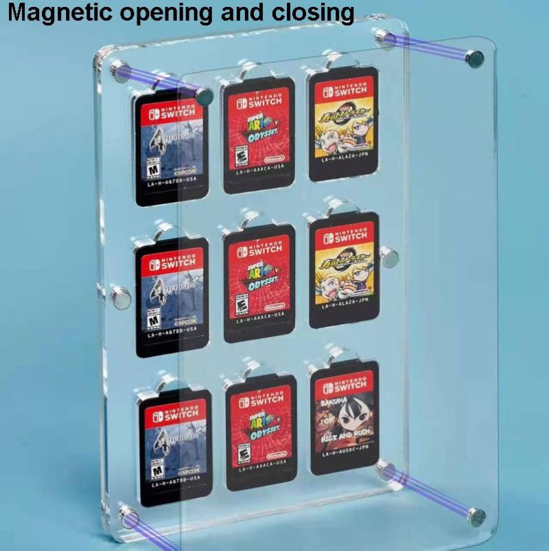 9 Grid Design Switch Magnetic Crystal Card Storage For Secure Organisation