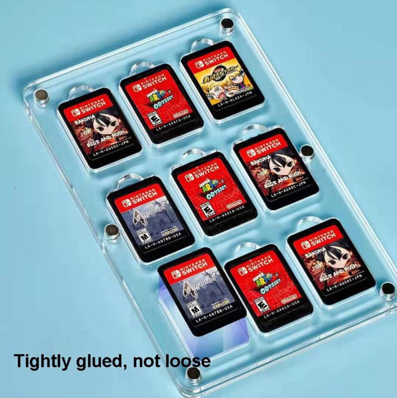 9 Grid Design Switch Magnetic Crystal Card Storage For Secure Organisation