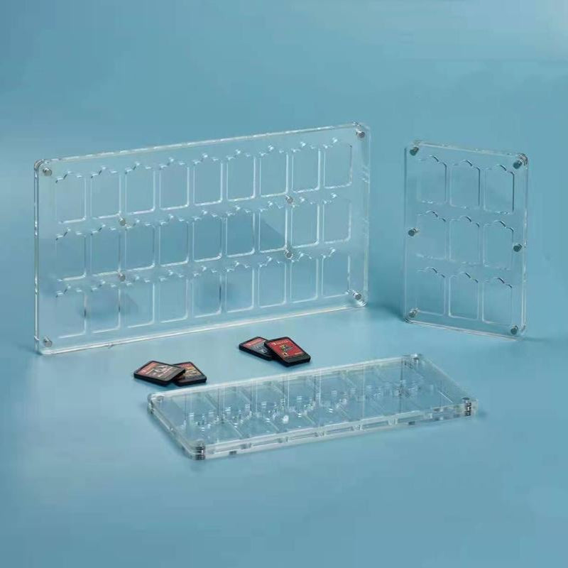 Switch Magnetic Crystal Card Storage Box With Fourteen Grids For Safe