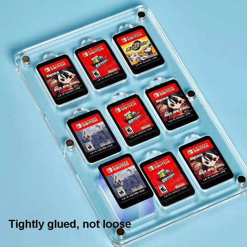 Switch Magnetic Crystal Card Storage Box With Fourteen Grids For Safe