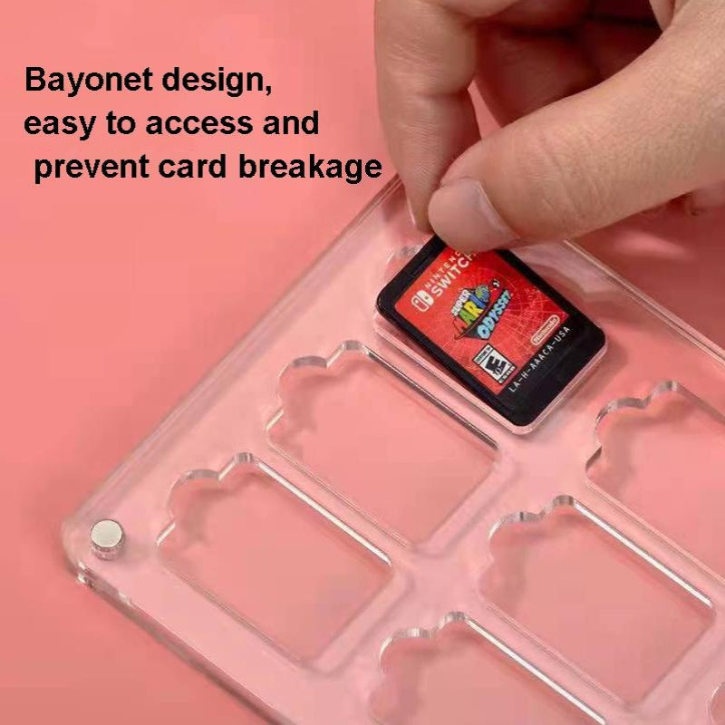 Switch Magnetic Crystal Card Storage Box With Fourteen Grids For Safe