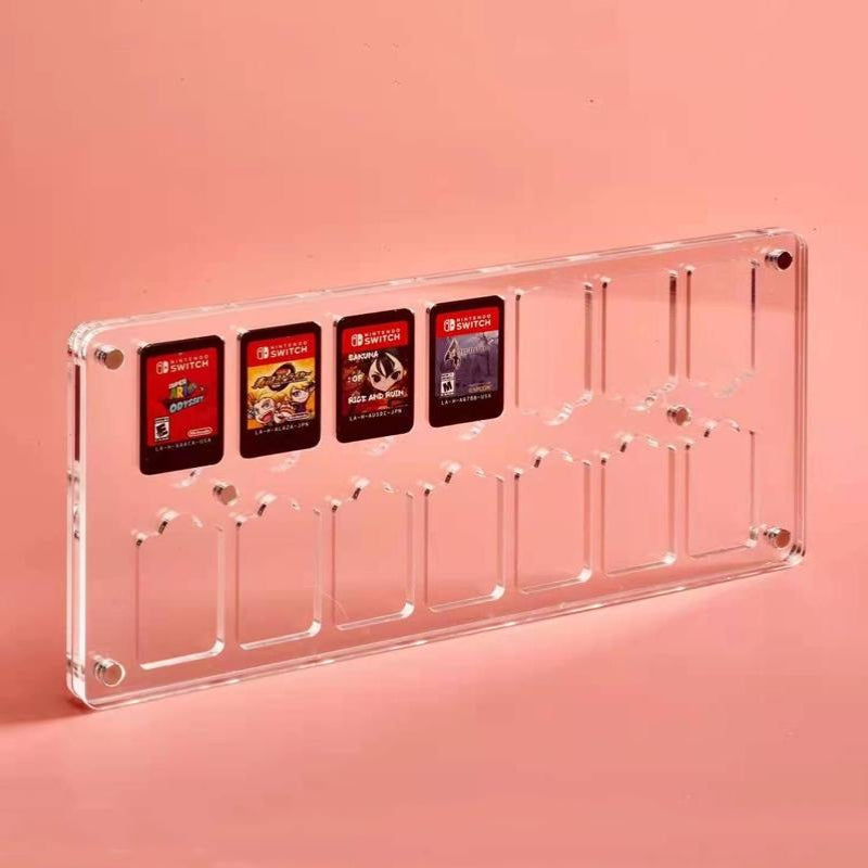 Switch Magnetic Crystal Card Storage Box With Fourteen Grids For Safe