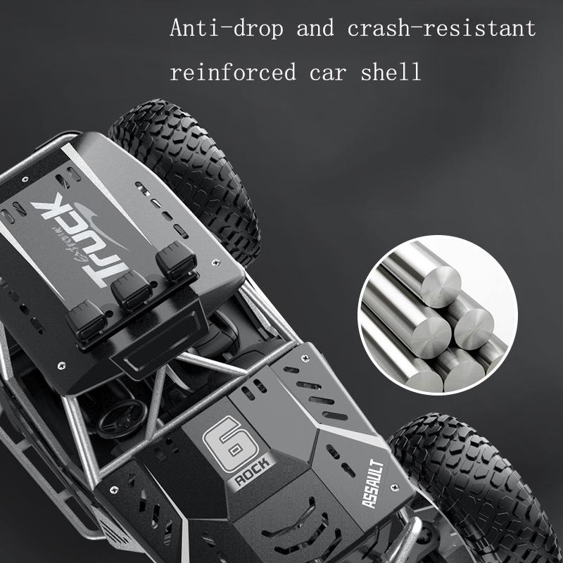 Blue Off Road Rc Car For Kids Alloy Remote Control Charging