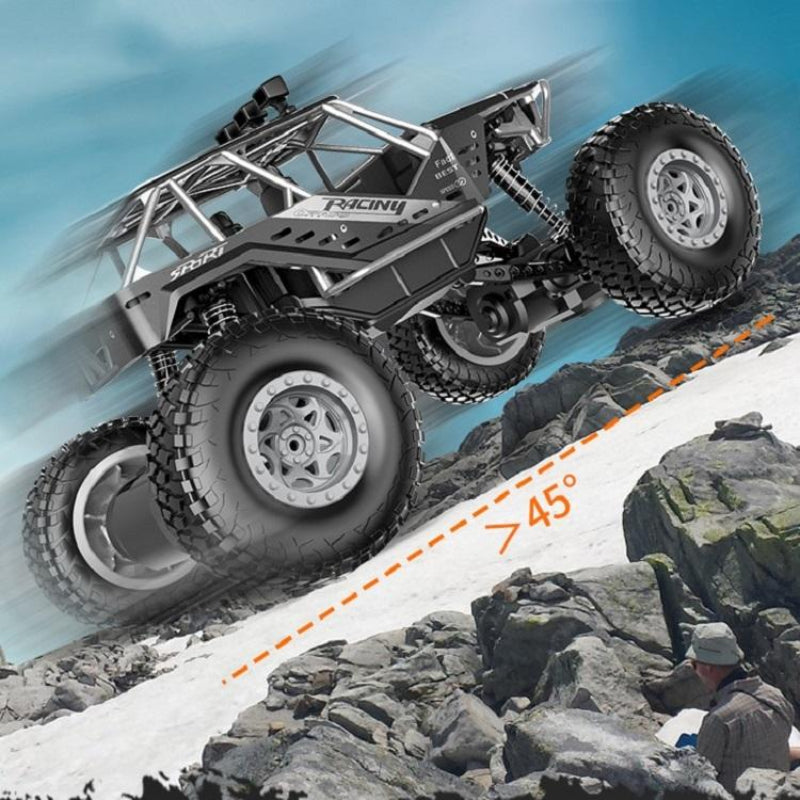 Blue Off Road Rc Car For Kids Alloy Remote Control Charging