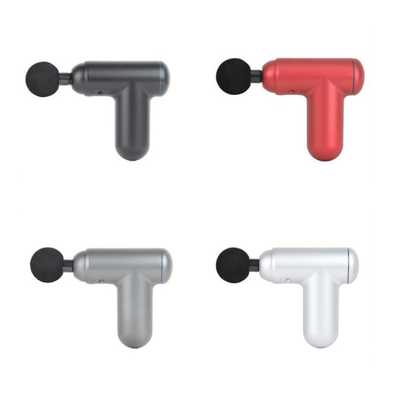 Silver Mini Vibrating Fascia Massage Gun For Portable Muscle Relief