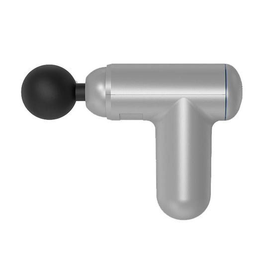 Silver Mini Vibrating Fascia Massage Gun For Portable Muscle Relief