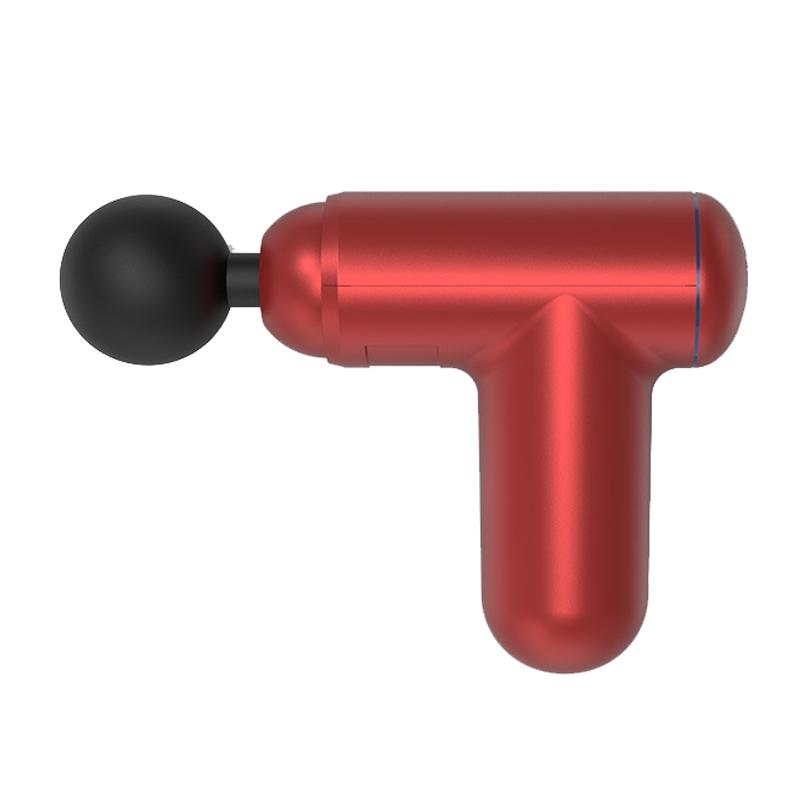 Red Mini Vibrating Fascia Massage Gun Button Type