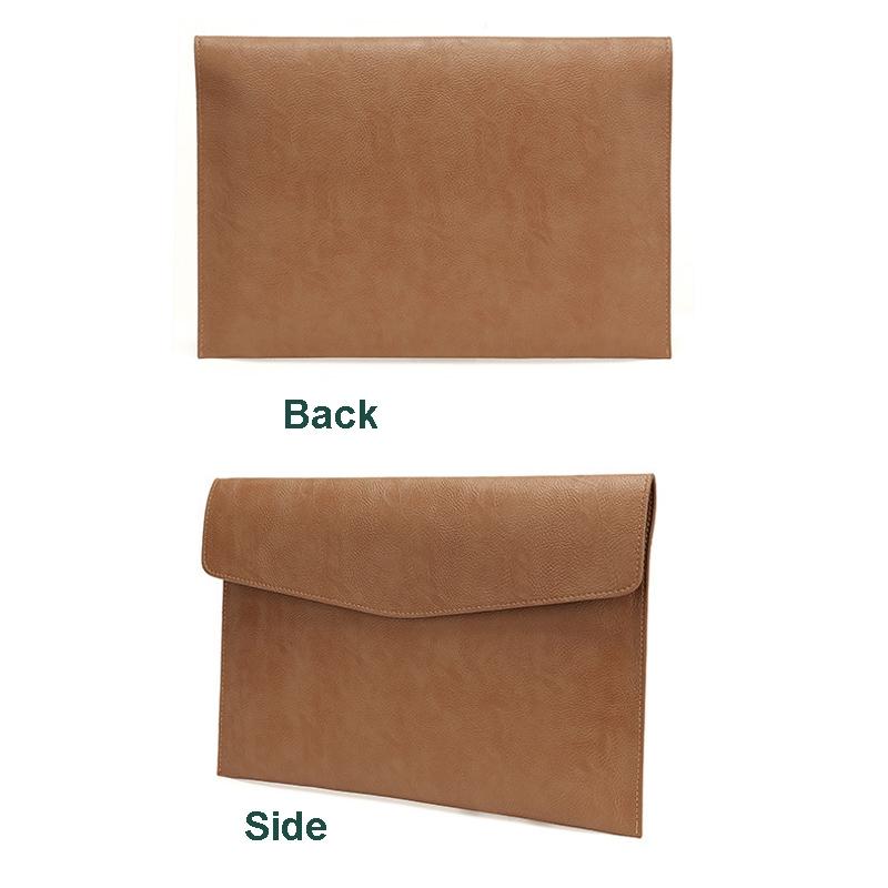 Black Pu Leather Litchi Pattern Sleeve Case For 13.3 Inch Laptop