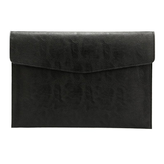 Black Pu Leather Litchi Pattern Sleeve Case For 13.3 Inch Laptop