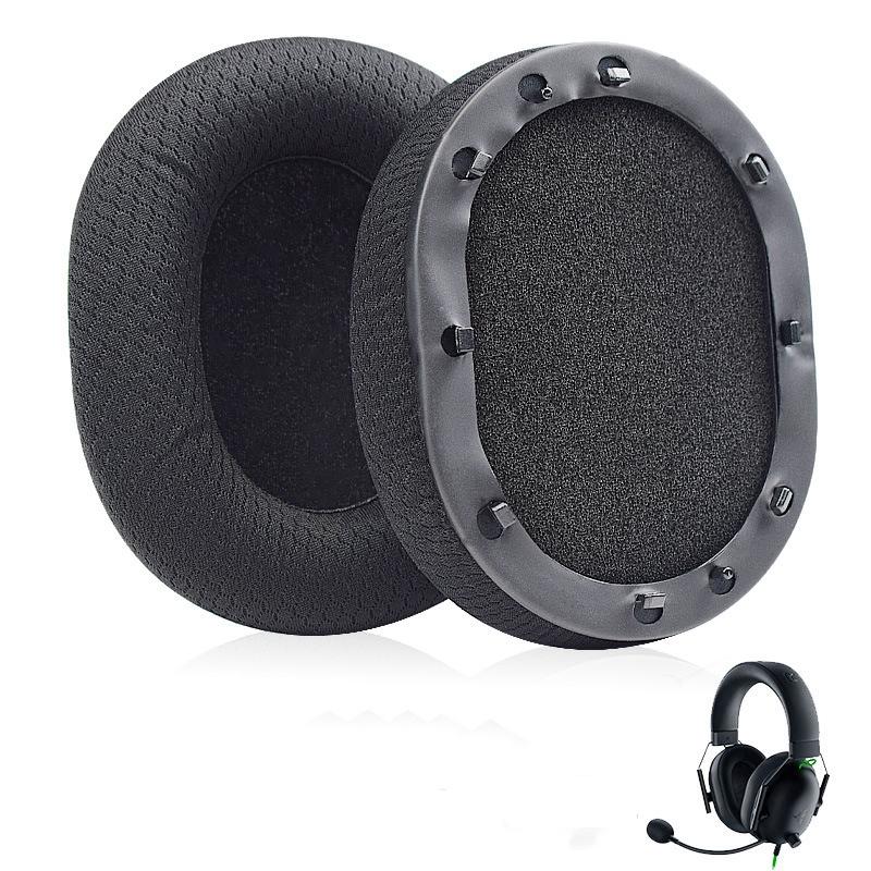 Black Mesh Earpads For Razer Blackshark V2 Usb Sound And Pro Headset