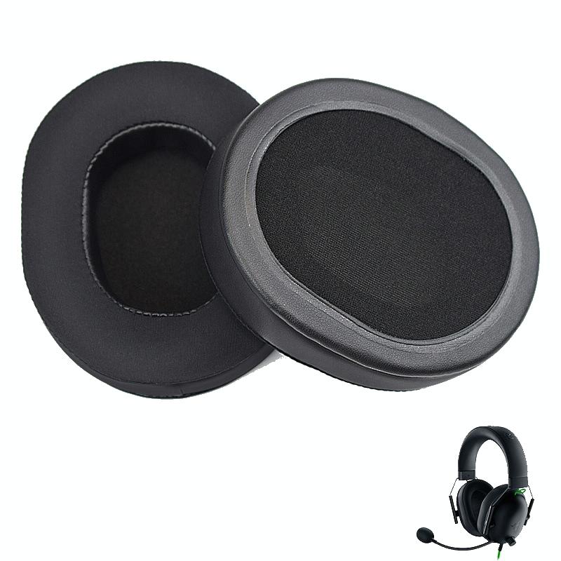 Black Gel Earpads For Razer Blackshark V2 X / Usb Headset 1 Pair