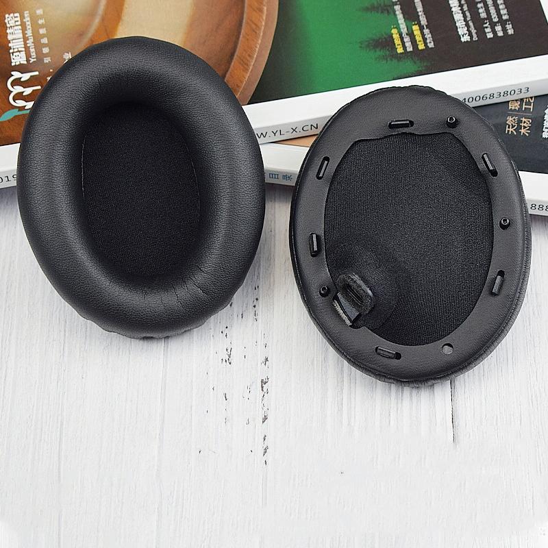 2 Pack Leather Earpads For Sony Wh 1000Xm4 Black With Buckle