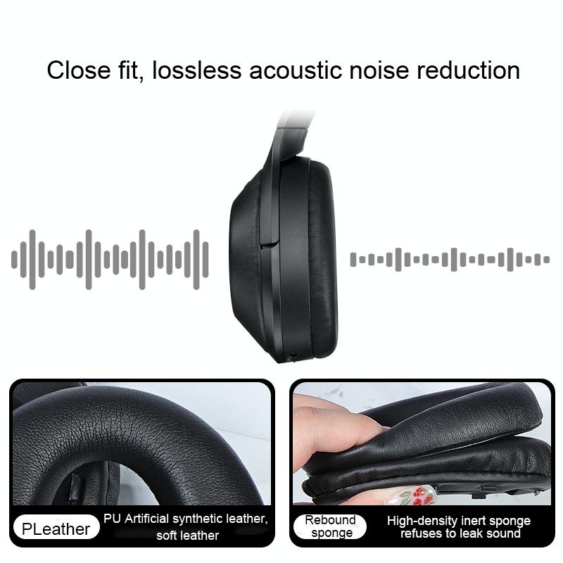 2 Pack Leather Earpads For Sony Wh 1000Xm4 Black With Buckle