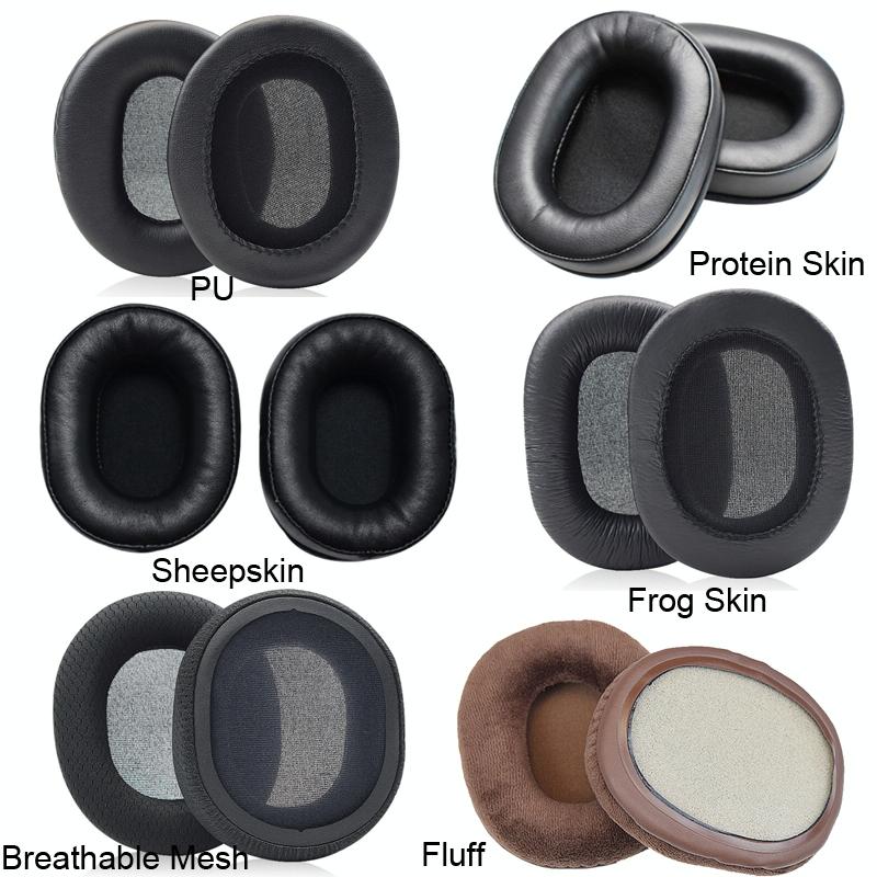 Thick Sheepskin Headset Earmuffs For Audio Technica Ath M50x M30x M40x M20x Brown