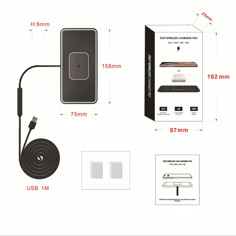 Wireless With Anti Slip Pad For Airpods And Iphone 15 Watt