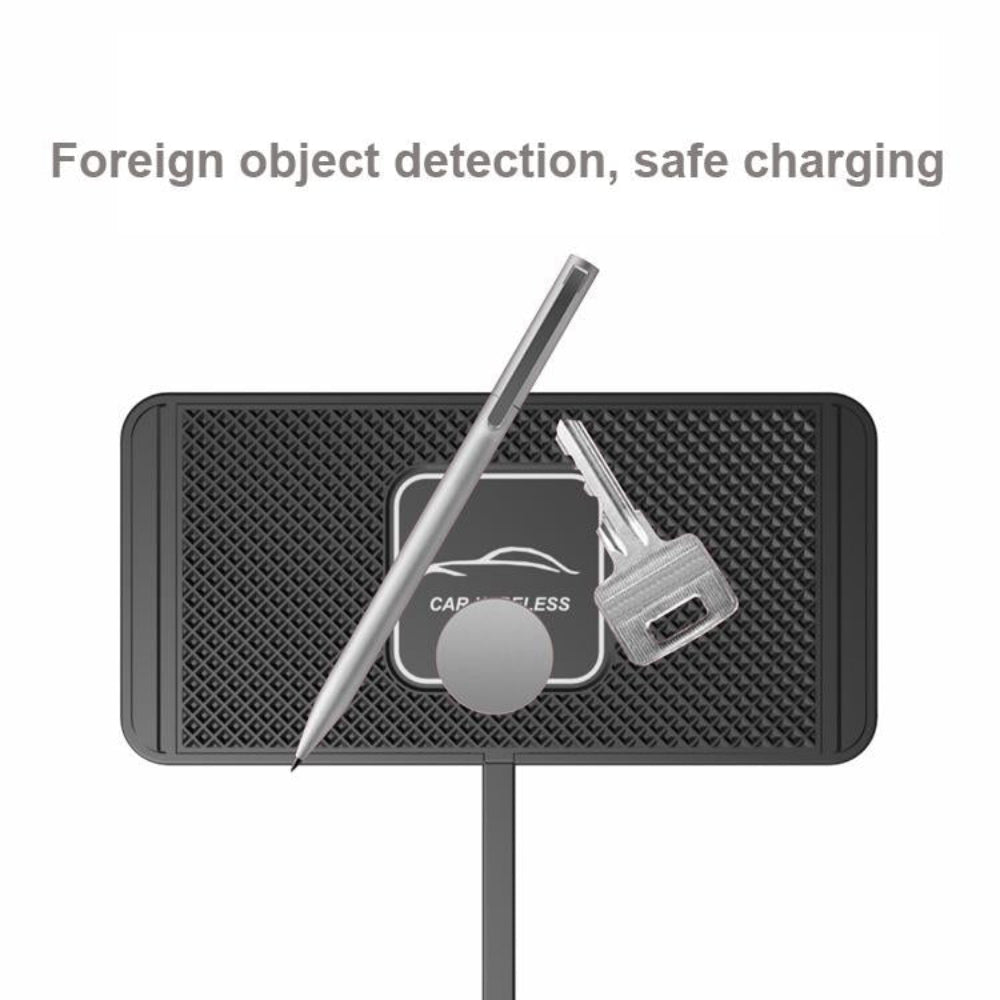 15W Qi Car Wireless Charging Pad With 30Cm Short Cable