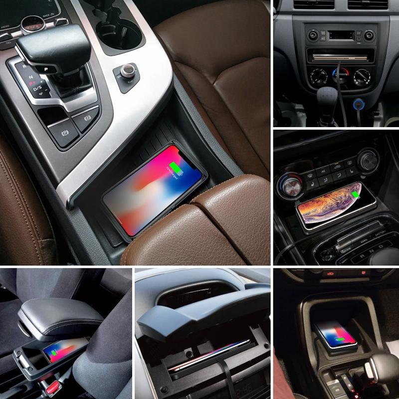 15W Qi Car Wireless Charging Pad With 30Cm Short Cable