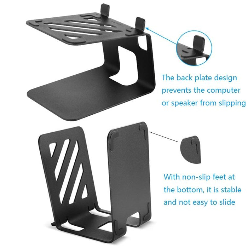 Aluminium Laptop Stand With Cooling Speaker Portable For Computers And Tablets