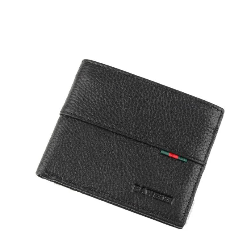 Rfid Protected Men Short Wallet With Multiple Card Slots Compact Secure Design