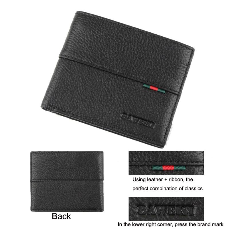 Rfid Protected Men Short Wallet With Multiple Card Slots Compact Secure Design