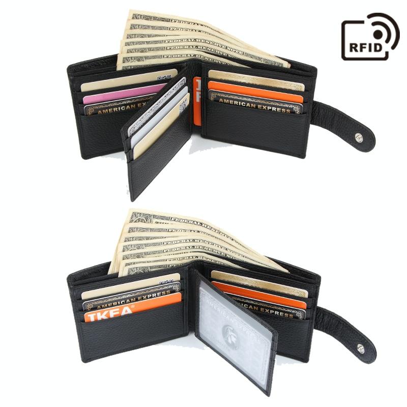 Anti Magnetic Rfid Blocking Short Men's Wallet With Multiple Card Slots
