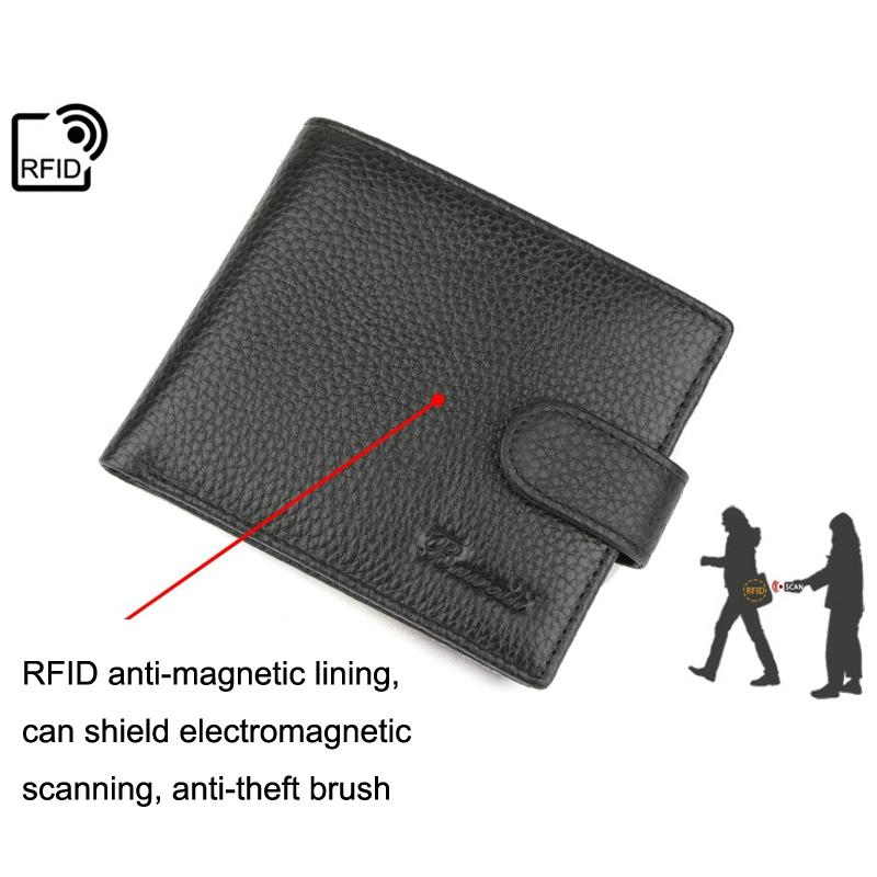 Anti Magnetic Rfid Blocking Short Men's Wallet With Multiple Card Slots