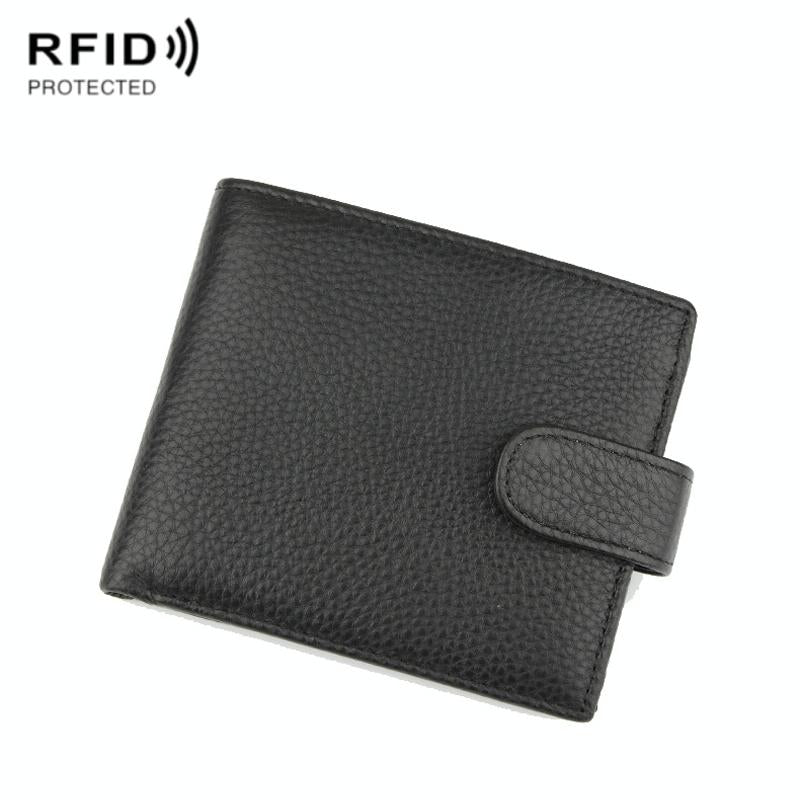 Anti Magnetic Rfid Blocking Short Men's Wallet With Multiple Card Slots