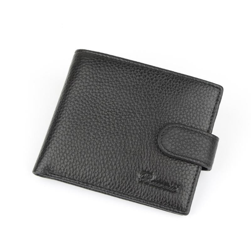 Rfid Protected Men's Wallet With Durable Cow Leather And Compact Design