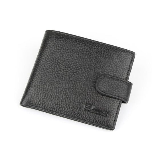 Rfid Protected Men's Wallet With Durable Cow Leather And Compact Design