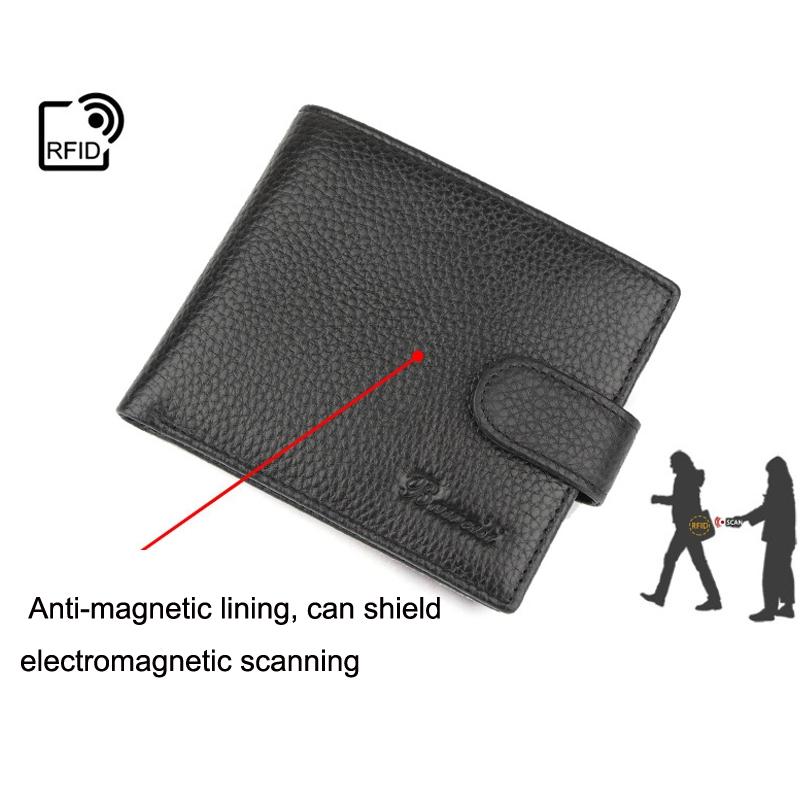 Rfid Protected Men's Wallet With Durable Cow Leather And Compact Design