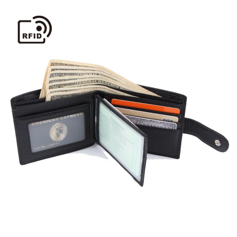 Rfid Protected Men's Wallet With Durable Cow Leather And Compact Design