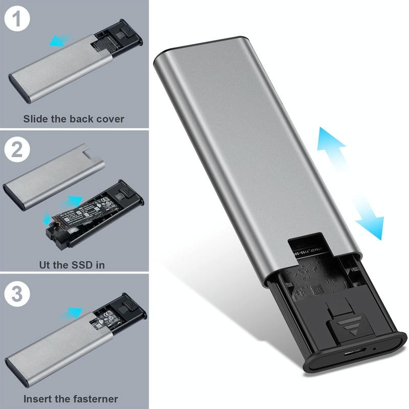 Aluminium M.2 Nvme Usb C Drive Enclosure For Solid State Storage Devices
