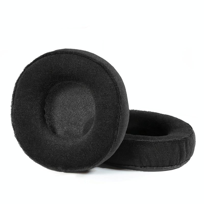 2 Pack Flannel Earmuffs For Audio Headsets Black Soft And Comfortable Replacement