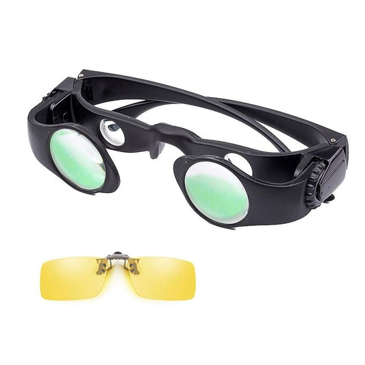 Zoomable Fishing Binoculars With Yellow Clip 8X Magnification For Detailed Viewing