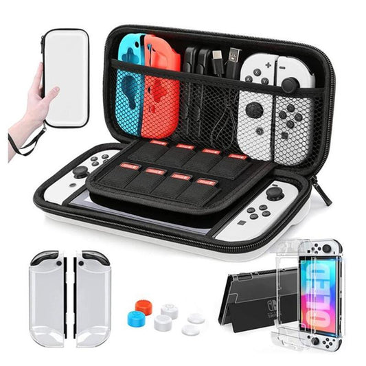 Oled Switch Bundle With Case Film Bag And Caps For Nintendo Console