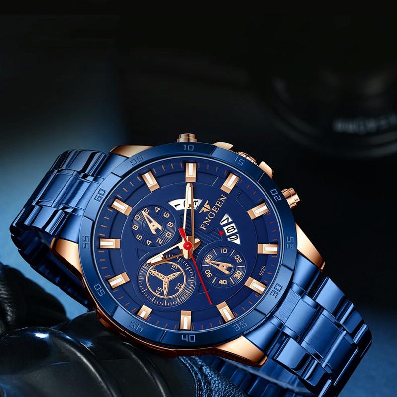 Waterproof Quartz Wristwatch With Brown Leather Strap And Rose Shell Design