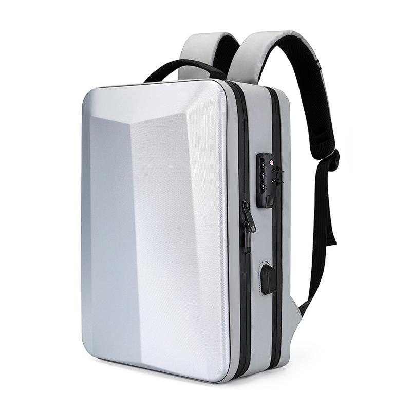 15.6 Inch Silver Hard Shell Gaming Backpack Protective Case
