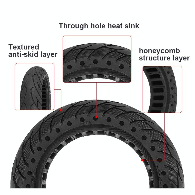 Shock Absorbing Tubeless Honeycomb Tire For Ninebot Max G30 10 Inch