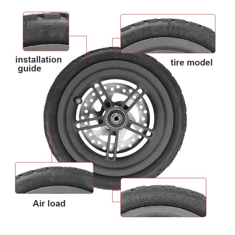 8.5 Tubeless Vacuum Tire For Xiaomi M365 Pro 1S Electric Scooter Model