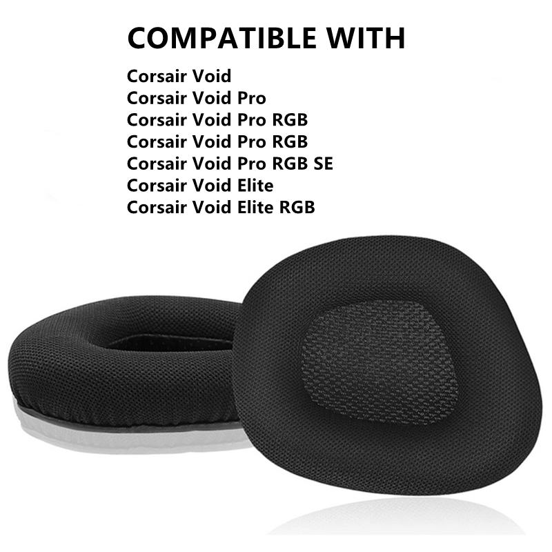 Pair Of Gray Earpads For Corsair Void Pro Elite Enhanced Comfort And Fit