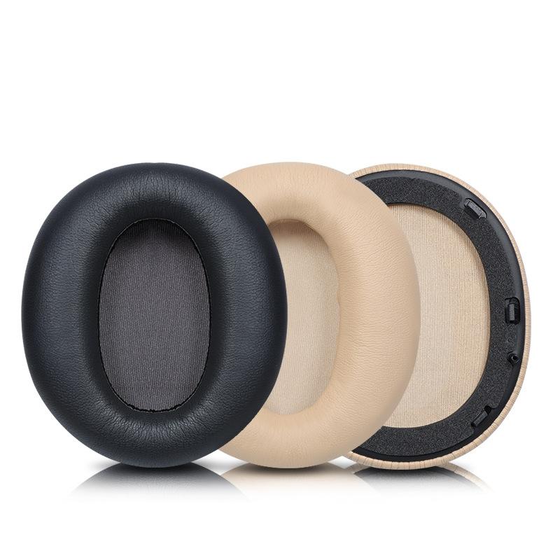 Red Earmuff Covers For Edifier W820nb Headphones Protein Skin Sponge Pair
