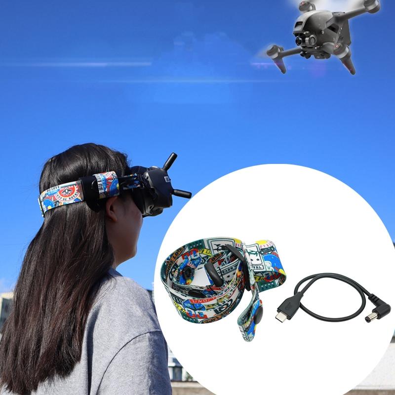Fixed Headband For Dji Fpv Goggles V2 Flight Video Glasses With Adjustable Strap