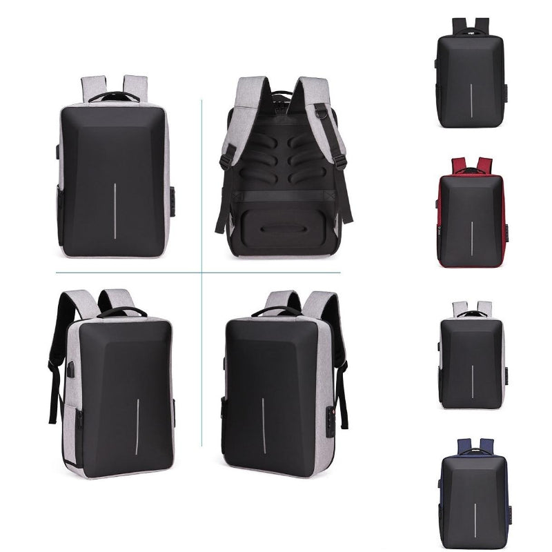 Anti Theft Hard Shell Backpack For Men Blue