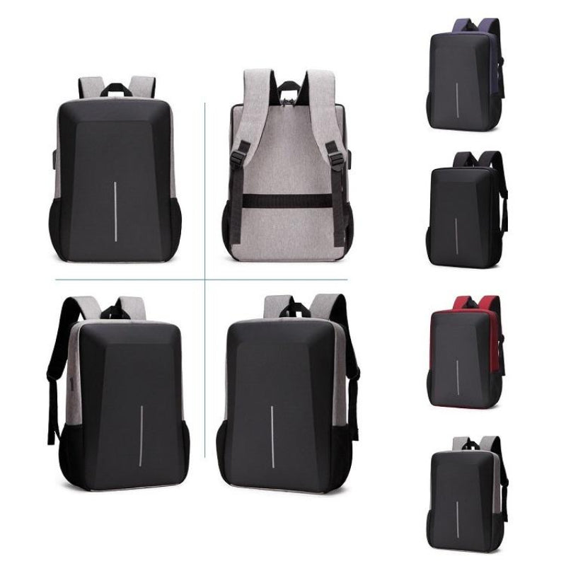 Anti Theft Hard Shell Backpack For Men With Alloy Frame Blue