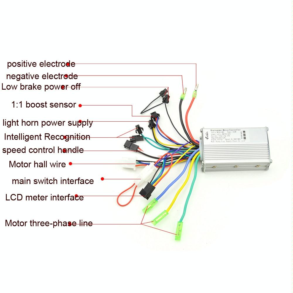 Universal Electric Bike And Scooter Controller With Speedmeter 250W 350W