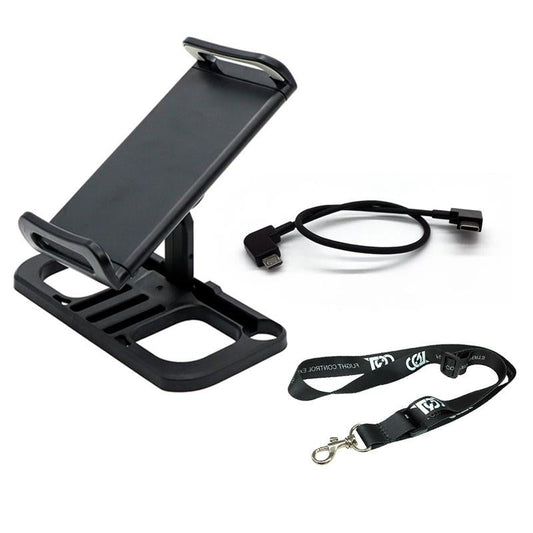 Tablet Holder For Drone Remote Controller With Lanyard And Micro Usb Connection