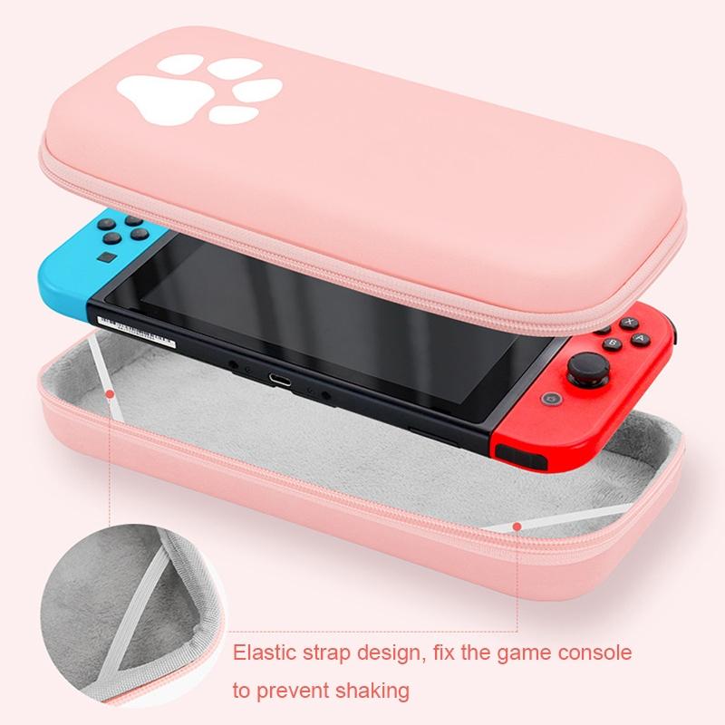 Switch Console Storage Bag With Cat Paw Design For Game Consoles And Accessories