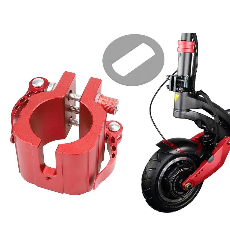 Red Folding Clamp With Pad For Electric Scooter Secure Storage And Stability