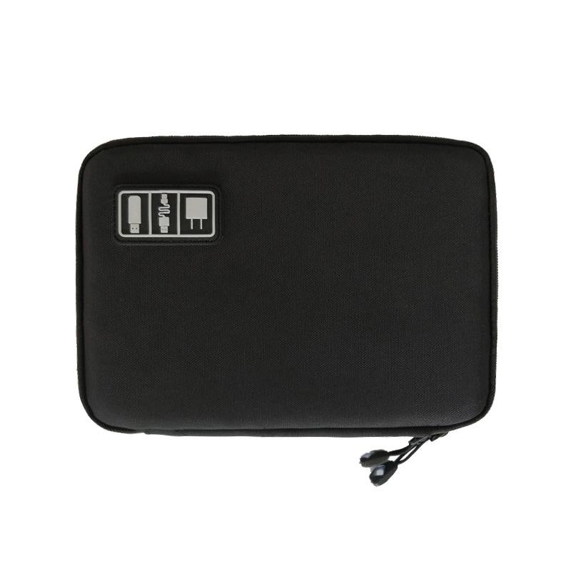Multifunctional Mobile Phone Digital Accessories Storage Bag Black